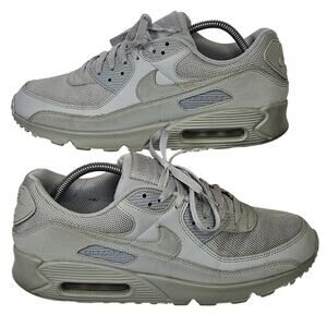 NIKE AIR MAX 90 Triple Grey Men's Size 10.5 Athletic Shoes CN8490-001 *Dingy
